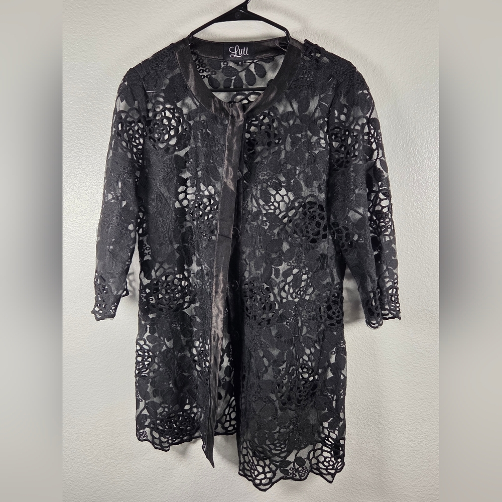 Luii Black Lace Cardigan